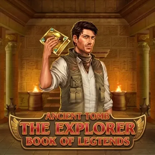 The Book of Legends Slot mit Entdecker und Buch auf Slotoro Casino
